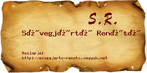 Sövegjártó Renátó névjegykártya