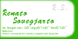 renato sovegjarto business card